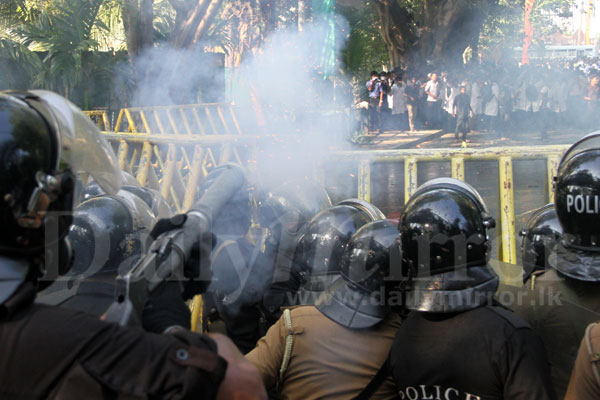 Uni. protest teargassed…