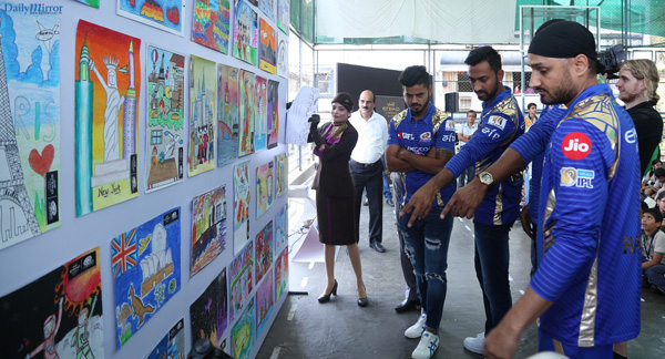 Etihad Airways And Mumbai Indians Spread Cheer And Happiness To School Children