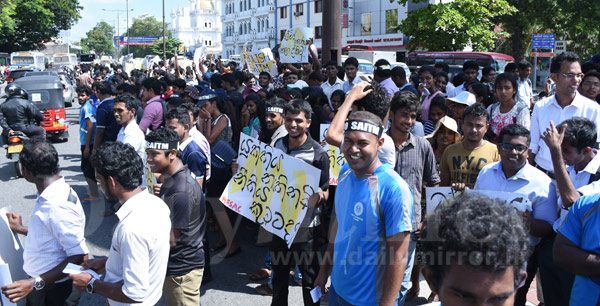 Protest against assault on students