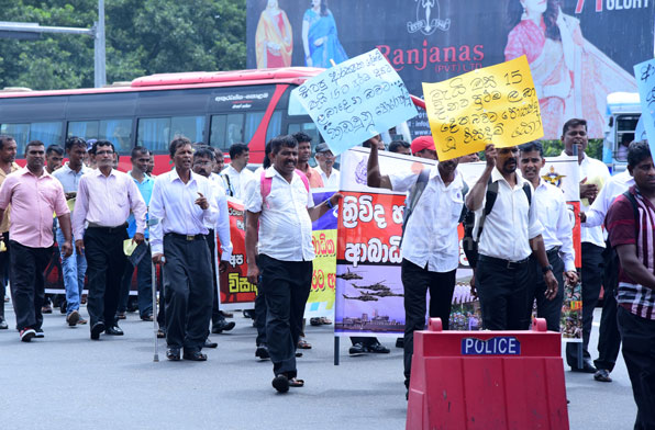 Protest by disabled soldiers