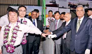 Colombo Dockyard lays keel for largest ever ship to be built in Sri Lanka