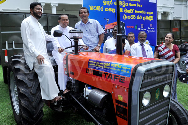 Tractors provided to UCs in Western Province