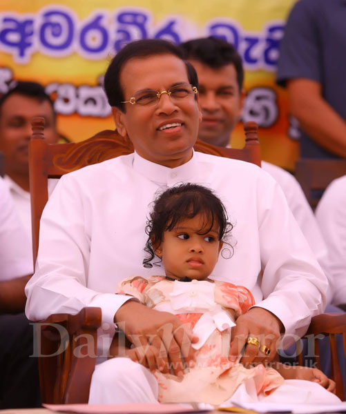 Child calls president ‘Maithri Seeya’