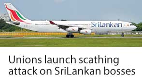 Unions launch scathing  attack on SriLankan bosses