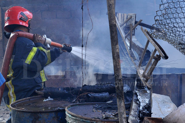 Fire in Orugodawatta 