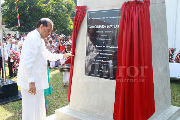 D. B. Jayatilaka’s 150th Birth Anniversary commemorated 