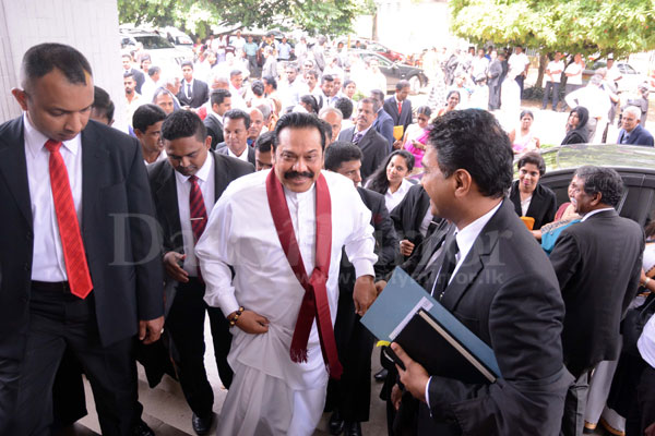 MR at oath-taking ceremony of his niece