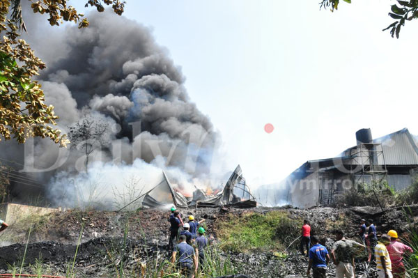 Factory gutted by fire