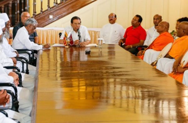 President holds a special meeting in Kandy