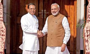 Modi welcomes Sirisena