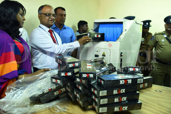 Customs destroys illicit fags at CTC