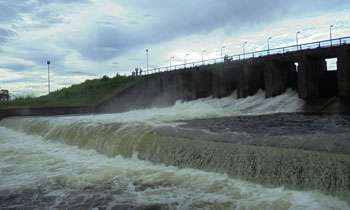 Four spill gates of Parakrama Samudra opened