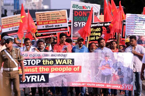 SYU protests against missile attacks in Syria