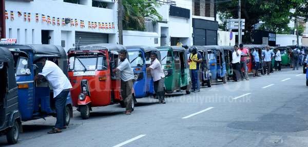 Long queues at fuel stations