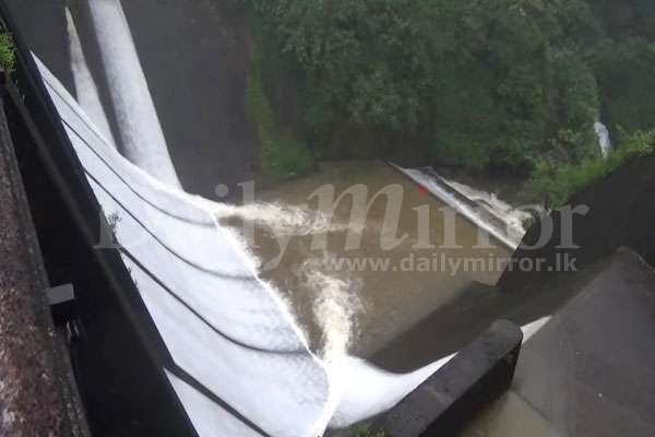 Wimalasurendra Reservoir spills over