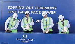 One Galle Face celebrates  completion of tower structure