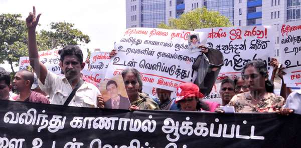 Protest by Missing Persons’ association