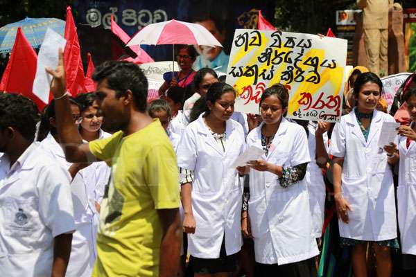 Ayurveda Health Service union in protest