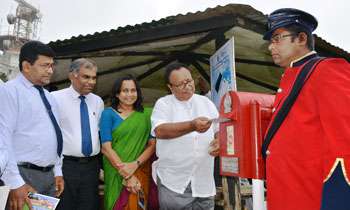 Postbox installed atop Pidurutalagala