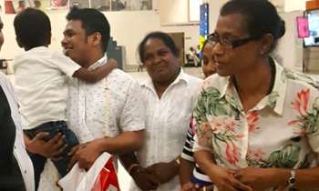 Lahiru reunites with his loved ones
