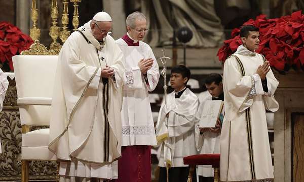 Pope Francis addresses traditional Christmas Eve mass