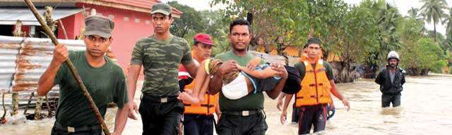 Flood situation in the North People being relocated as rescue missions conclude