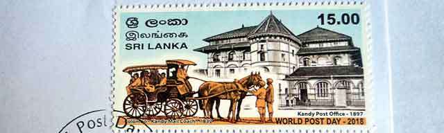 Kandy Post Office in Stamp to Mark World Postal Day