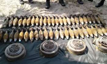 Mortar bombs, pressure bombs buried by LTTE unearthed in Jaffna
