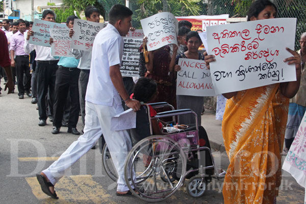 Protest march demanding solutions