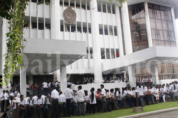 Students outside the Supreme Court