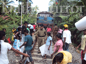 Protest over removal of railway crossing