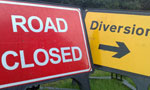 Road closed in Fort