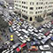 Heavy traffic on exit roads in Colombo