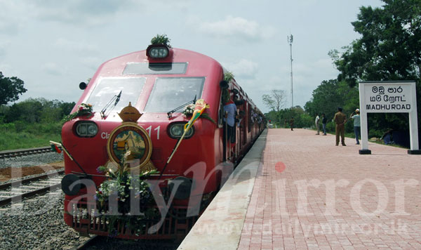 Revamped Medawachchiya-Madu railway line opened