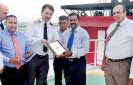 ‘K’ Line’s newest car carrier makes maiden visit to H’tota Port