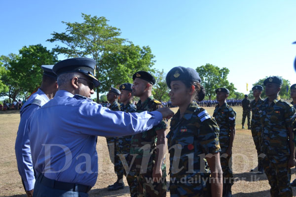 Paratroopers passing out parade