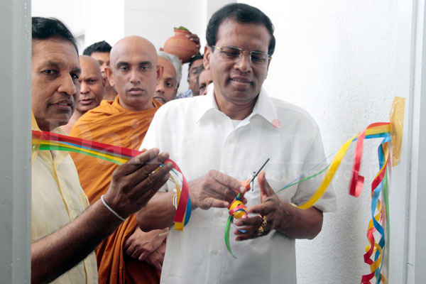 Maithripala opens his new office