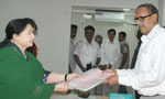 ​Jayalalithaa files nomination for RK Nagar bypoll