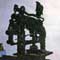 Historic printing machine damaged