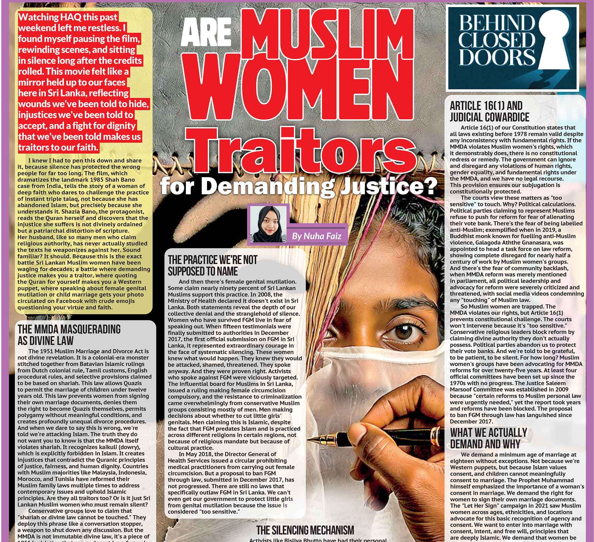 Are Muslim Women Traitors for Demanding Justice?