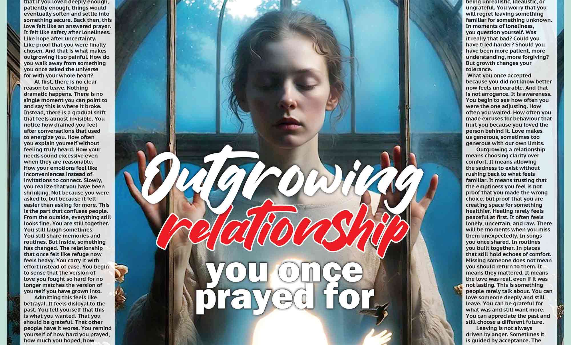 Outgrowing relationship you once prayed for