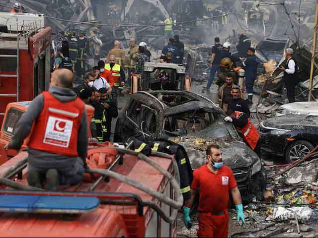 Israel launches more than 100 strikes across Lebanon in 10 minutes as regional tensions surge.