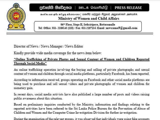 Government Launches Investigation Into Online Trade of Exploitative Content