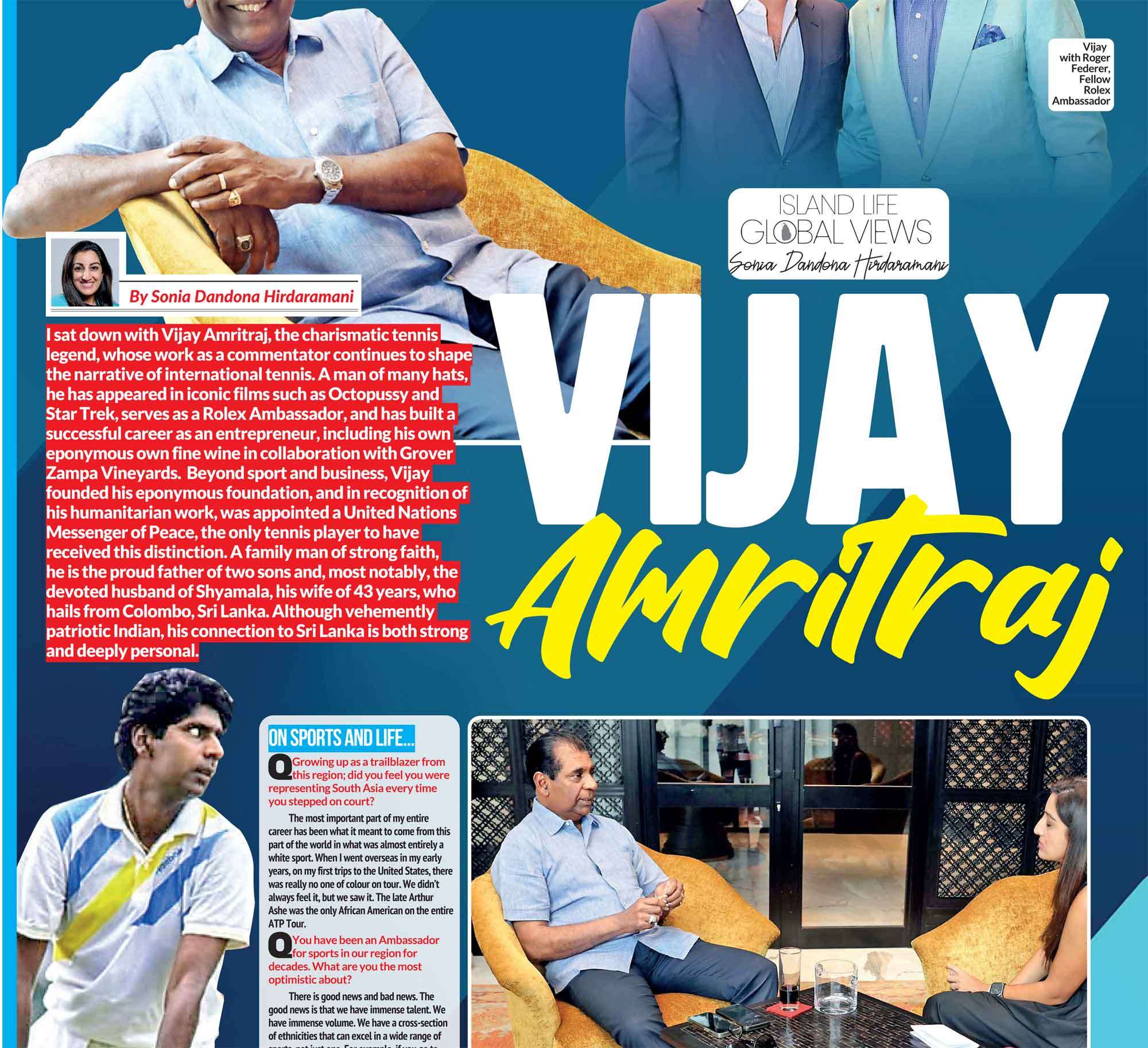 Living Life in Full Swing: A Conversation with Tennis Legend, Vijay Amritraj