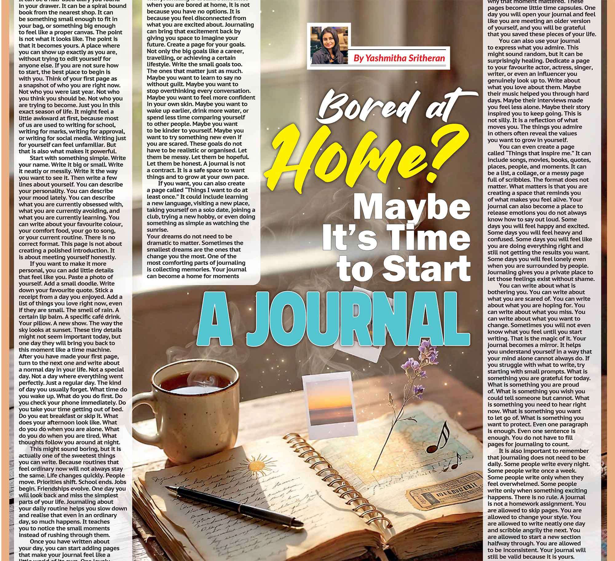 Bored at Home? Maybe It’s Time to Start a Journal