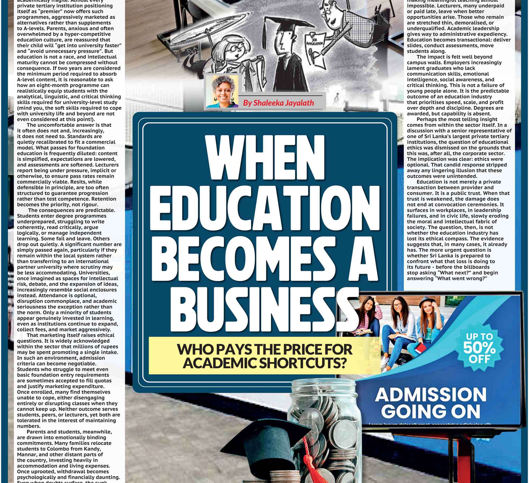 WHEN EDUCATION BECOMES A BUSINESS: WHO PAYS THE PRICE FOR ACADEMIC SHORTCUTS?