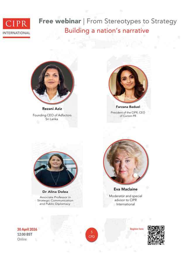 CIPR International to Host Global Webinar on From Stereotypes to Strategy Building a Nation’s Narrative.