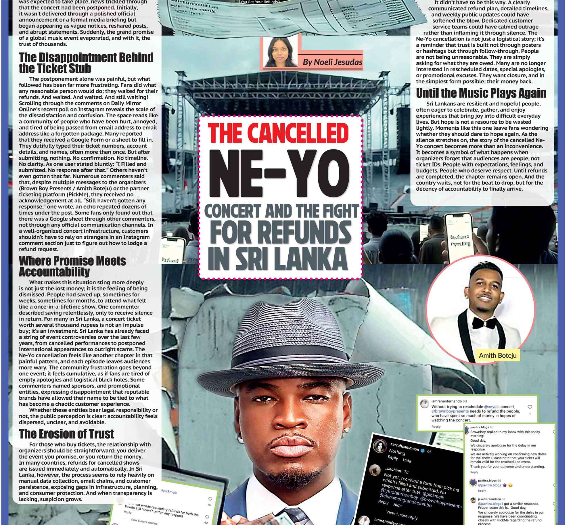The Cancelled Ne-Yo Concert and the Fight for Refunds in Sri Lanka.