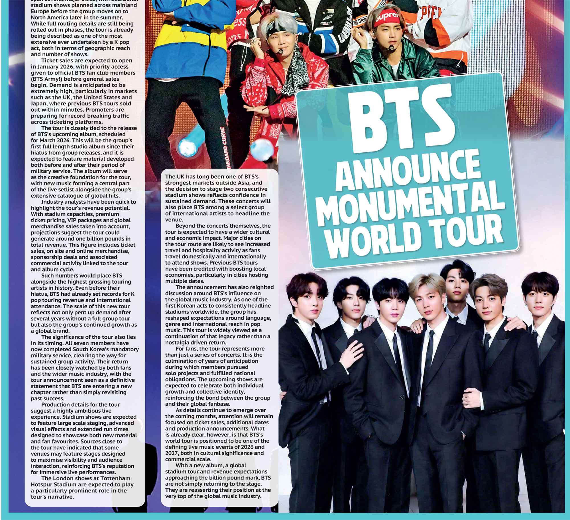BTS Announce Monumental World Tour
